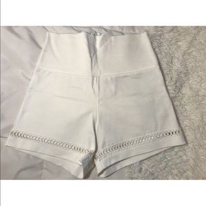 Fashion Nova White High Rise Shorts